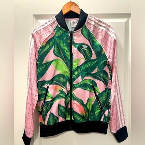 New with tags Adidas bomber jacket Small size tropical colorful